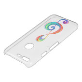 Layered rainbow treble clef uncommon google pixel case (Top)