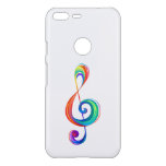 Layered rainbow treble clef uncommon google pixel XL case