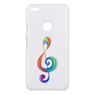 Layered rainbow treble clef uncommon google pixel XL case
