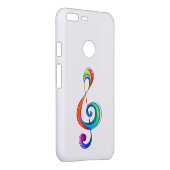 Layered rainbow treble clef uncommon google pixel XL case (Back/Right)