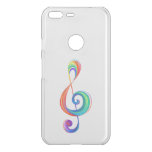 Layered rainbow treble clef uncommon google pixel XL case
