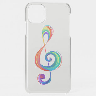 Layered rainbow treble clef iPhone 11 pro max case