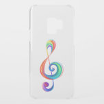 Layered rainbow treble clef uncommon samsung galaxy s9 case