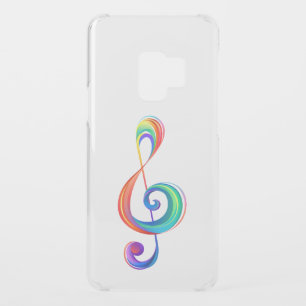 Layered rainbow treble clef uncommon samsung galaxy s9 case