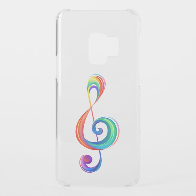 Layered rainbow treble clef uncommon samsung galaxy case (Back)