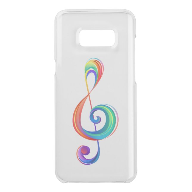 Layered rainbow treble clef uncommon samsung galaxy case (Back)