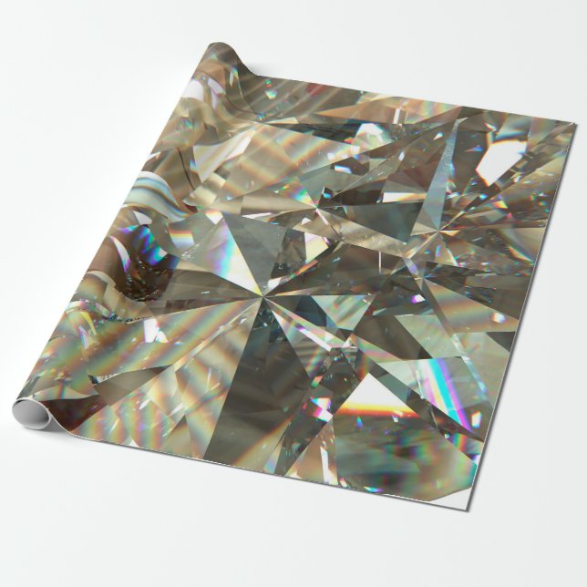 Layered texture triangular diamond or crystal shap wrapping paper (Unrolled)