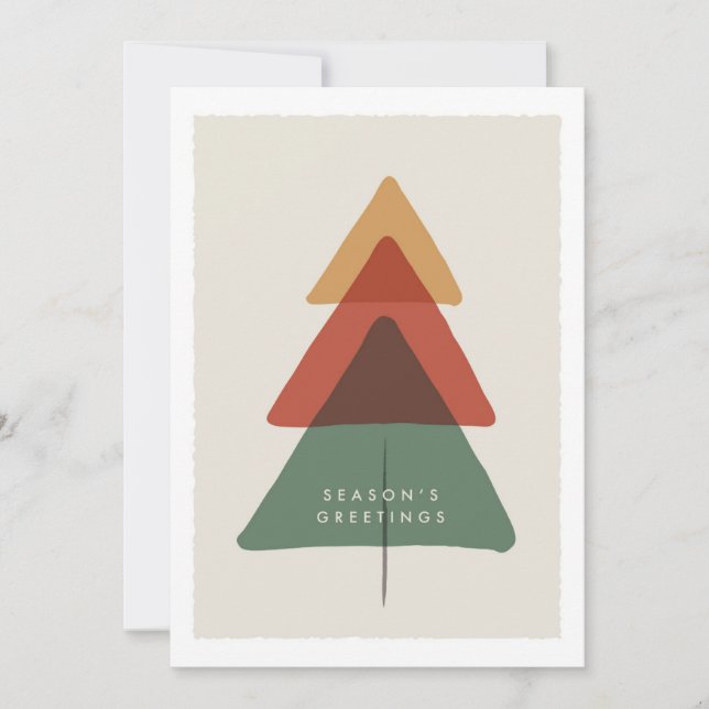 Layered Tree - Season's Greetings Holiday Card (Front)
