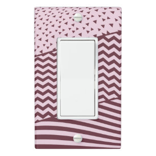 Layers - Dark Red and Pale Pink - Light Switch Cover