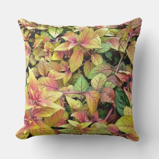 LAYERS OF COLORFUL LEAVES/ PINK GREEN AND YELLOW