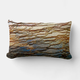 LAYERS OF COLORFUL VOLCANIC DEPOSITS LUMBAR PILLOW