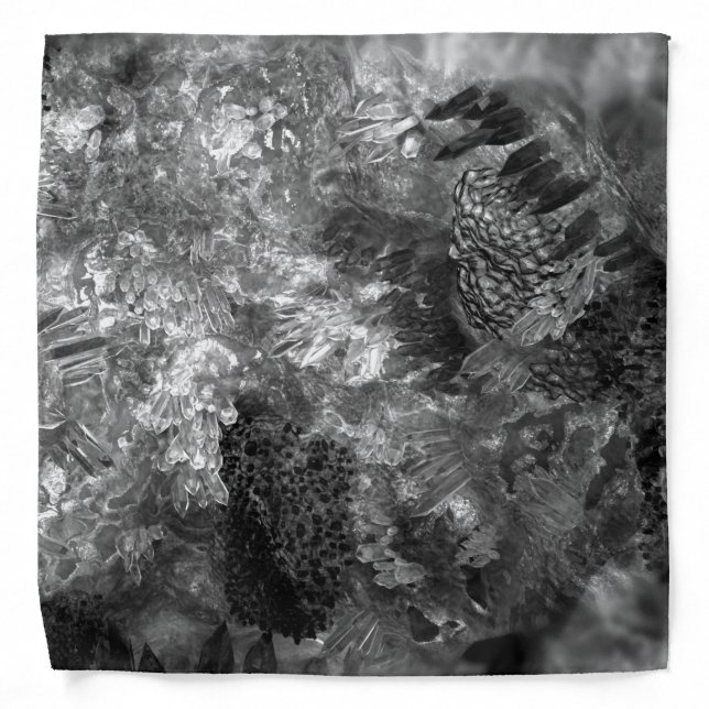  Layers of Crystals Gray  Bandana (Front)