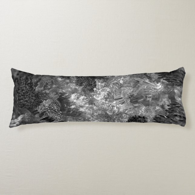  Layers of Crystals Gray  Body Pillow (Front)