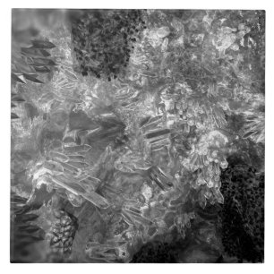 Layers of Crystals Gray Ceramic Tile