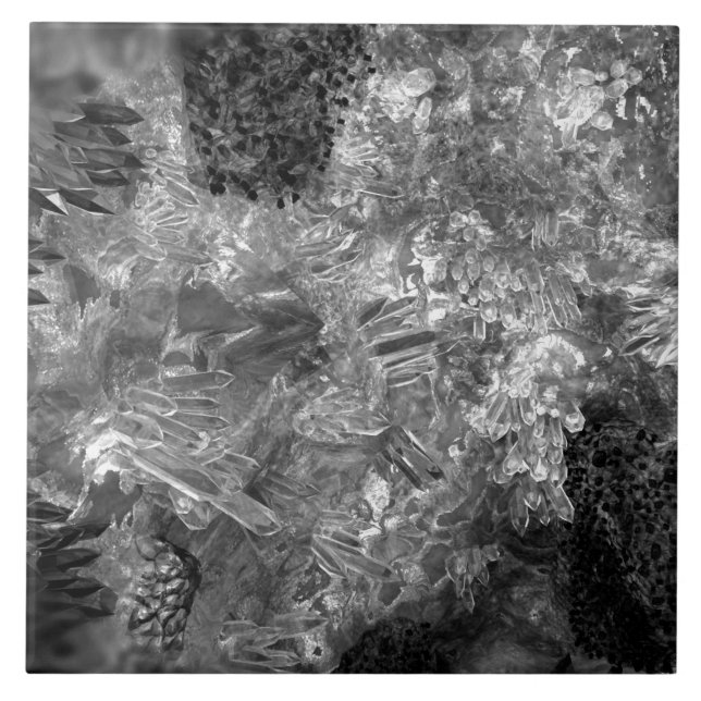  Layers of Crystals Gray  Ceramic Tile (Front)