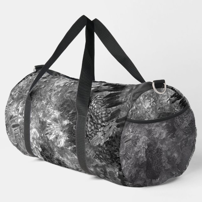  Layers of Crystals Gray  Duffle Bag (Right Corner)