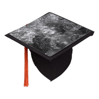  Layers of Crystals Gray  Graduation Cap Topper