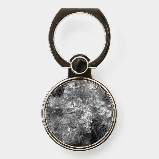  Layers of Crystals Gray  Phone Ring Stand (Front)