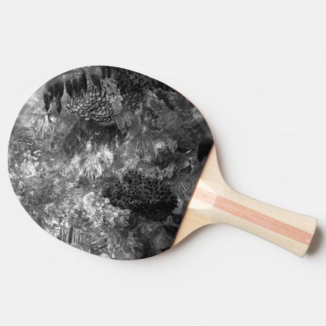  Layers of Crystals Gray  Ping Pong Paddle (Side)