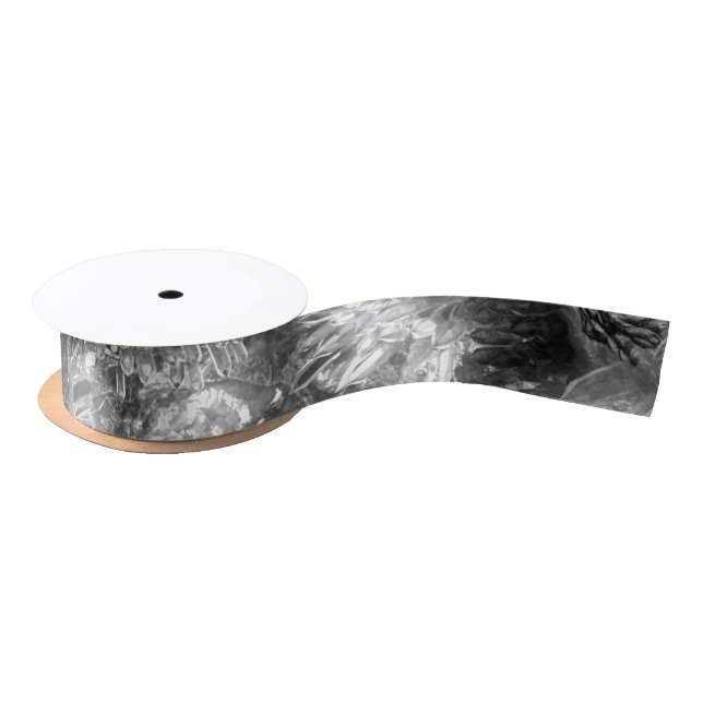  Layers of Crystals Gray  Satin Ribbon (Spool)