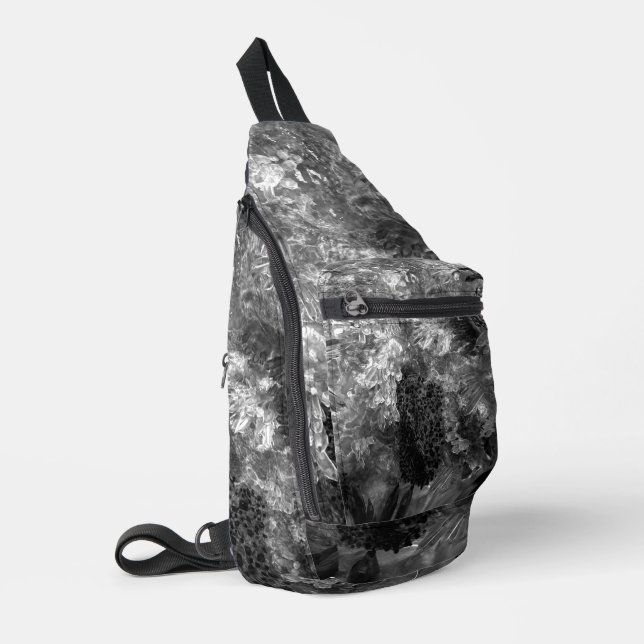  Layers of Crystals Gray  Sling Bag (Left Corner)
