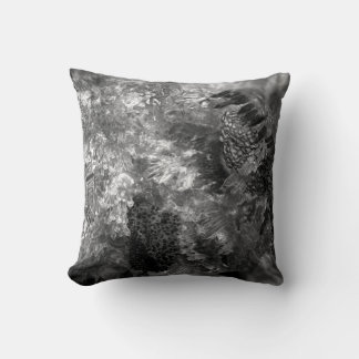 Layers of Crystals Gray Throw Pillow