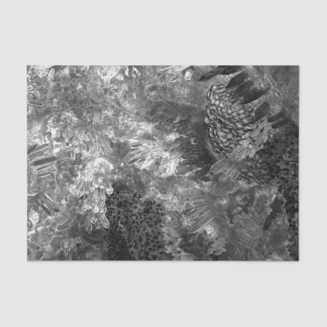  Layers of Crystals Gray  Tissue Paper (Front)