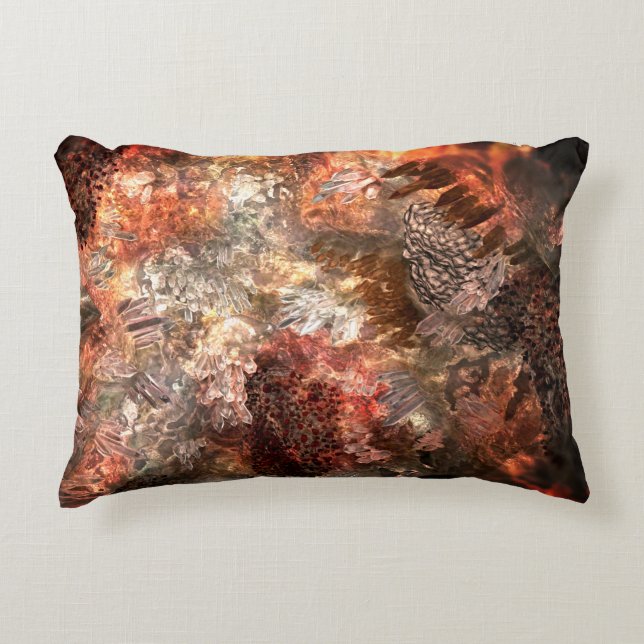  Layers of Crystals with Rustic Tint   Accent Pillow (Front)