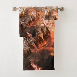 Layers of Crystals with Rustic Tint Bath Towel Set