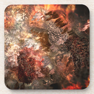 Layers of Crystals with Rustic Tint Beverage Coaster