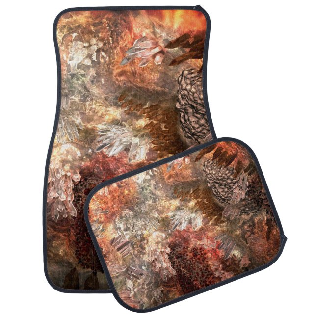  Layers of Crystals with Rustic Tint   Car Floor Mat (Set)
