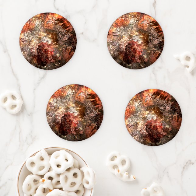  Layers of Crystals with Rustic Tint   Coaster Set (In Situ)