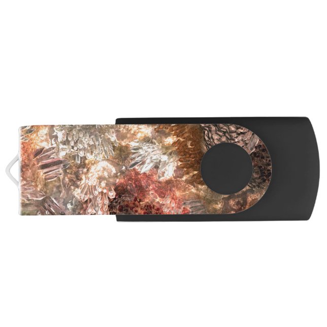  Layers of Crystals with Rustic Tint   Flash Drive (Back)