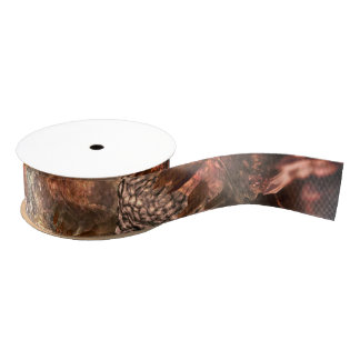  Layers of Crystals with Rustic Tint   Grosgrain Ribbon