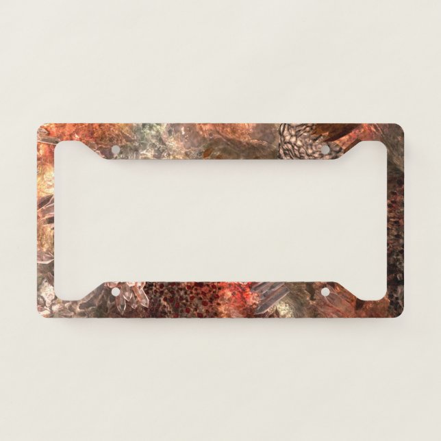  Layers of Crystals with Rustic Tint   License Plate Frame (Front)