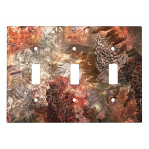 Layers of Crystals with Rustic Tint   Light Switch Cover