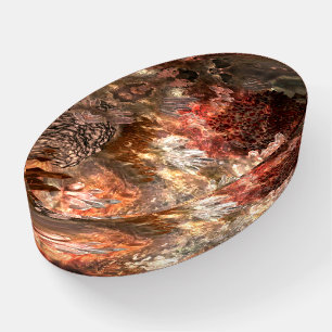  Layers of Crystals with Rustic Tint   Paperweight