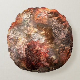 Layers of Crystals with Rustic Tint Round Pillow
