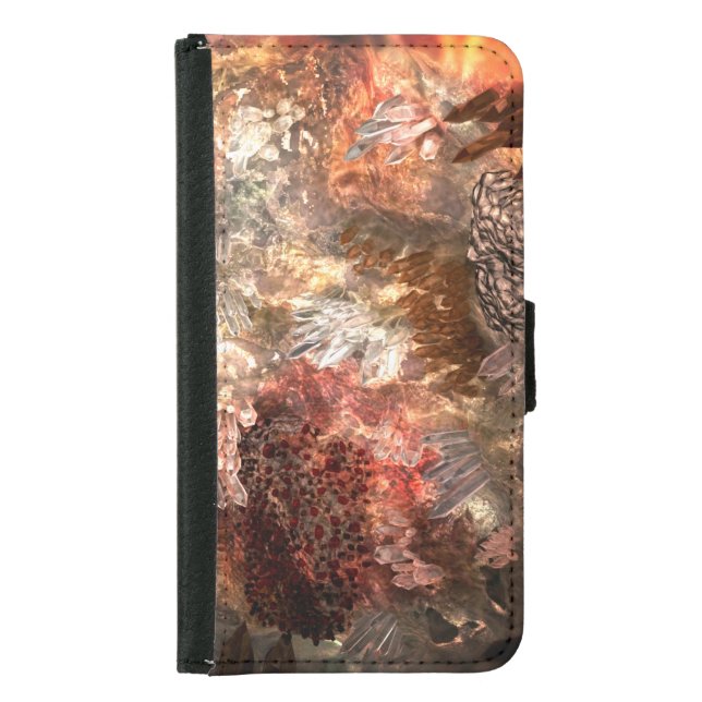  Layers of Crystals with Rustic Tint   Samsung Galaxy Wallet Case (Front)