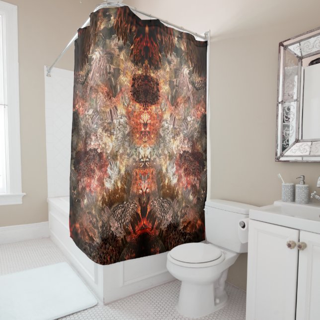  Layers of Crystals with Rustic Tint   Shower Curtain (In Situ)