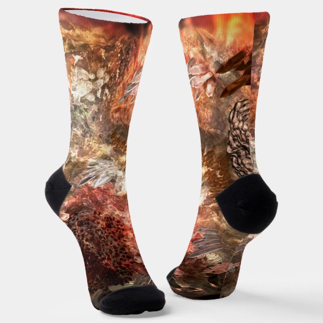  Layers of Crystals with Rustic Tint   Socks (Angled)