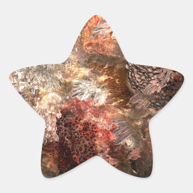  Layers of Crystals with Rustic Tint   Star Sticker (Front)