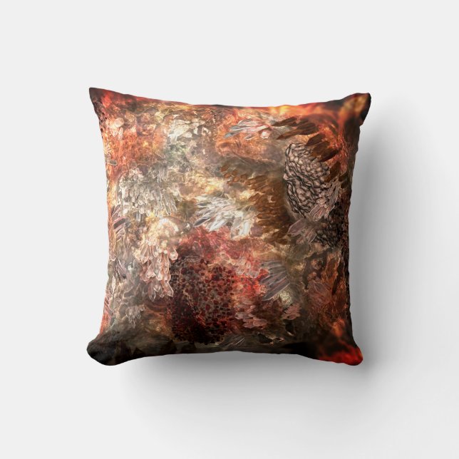  Layers of Crystals with Rustic Tint   Throw Pillow (Front)