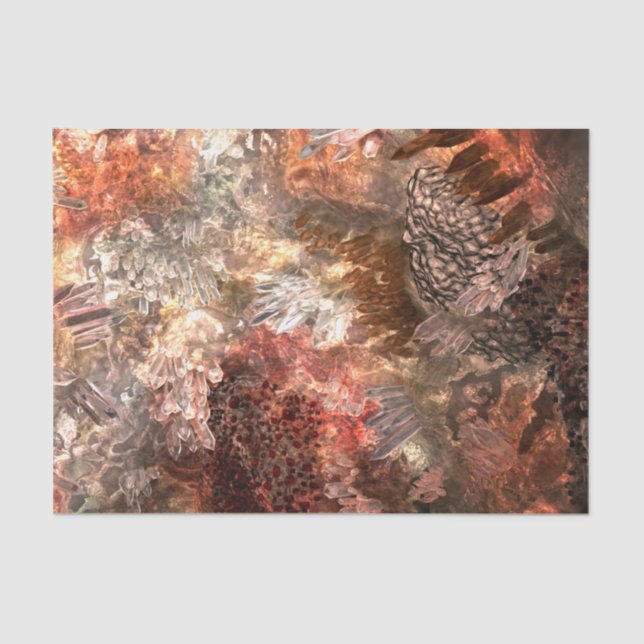  Layers of Crystals with Rustic Tint   Tissue Paper (Front)