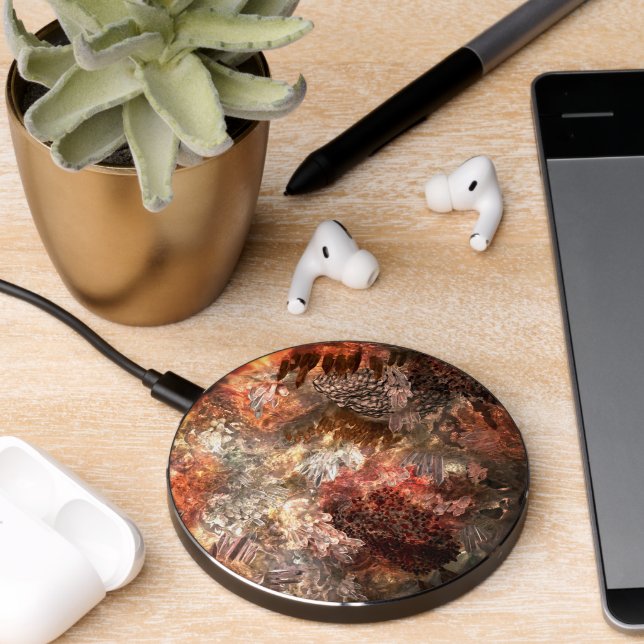  Layers of Crystals with Rustic Tint   Wireless Charger (Desk 2)