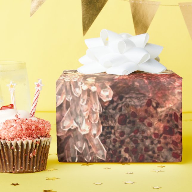  Layers of Crystals with Rustic Tint   Wrapping Paper (Birthday Party)