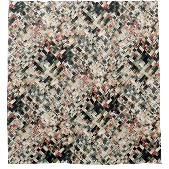 Layers of Earth Tones Shower Curtain (Front)