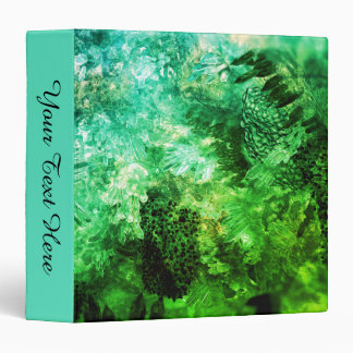 Layers of Green Crystals 3 Ring Binder