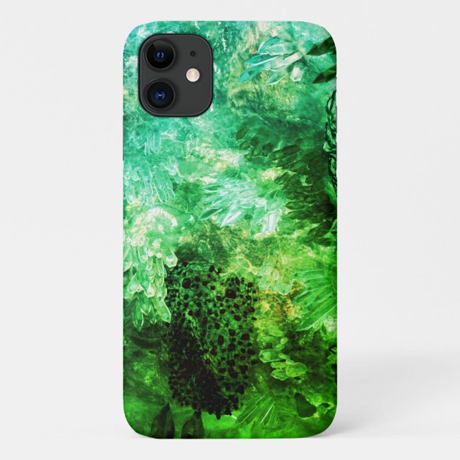 Layers of Green Crystals Case-Mate iPhone Case (Back)