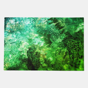 Layers of Green Crystals Doormat